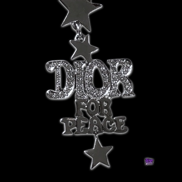 Dior Vintage Dior For Peace Y2K Diamanté Crystal Ring - Earrings Jewelry Set - Picture 7 of 17